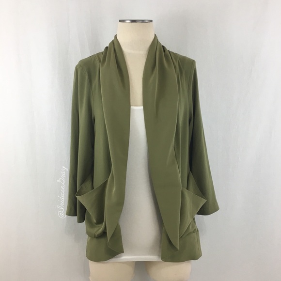 Kimchi Blue Tops - Kimchi Blue- Moss Green Open Cardigan Size Large